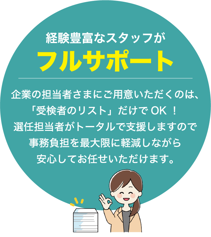 経験豊富なスタッフがフルサポート