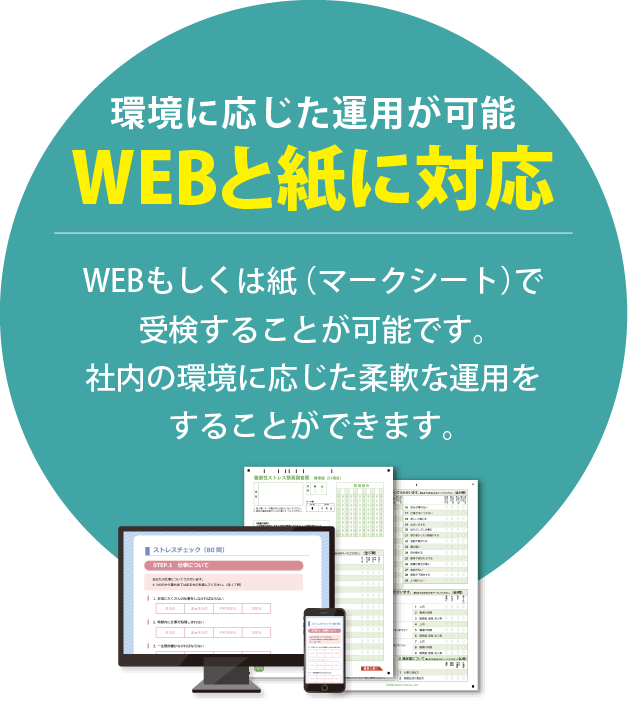 環境に応じた運用が可能WEBと紙に対応