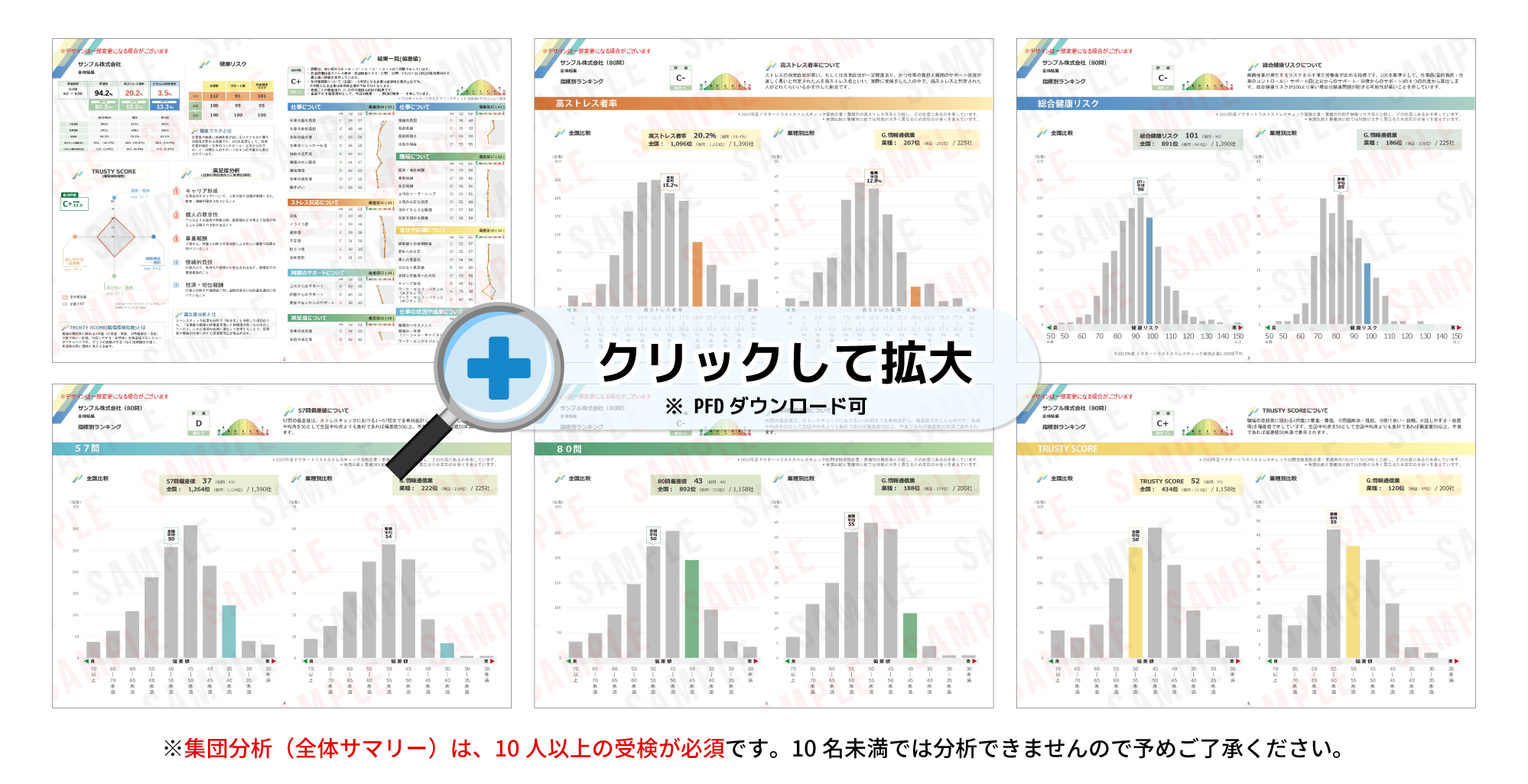 集団分析（全体サマリー）のサンプル